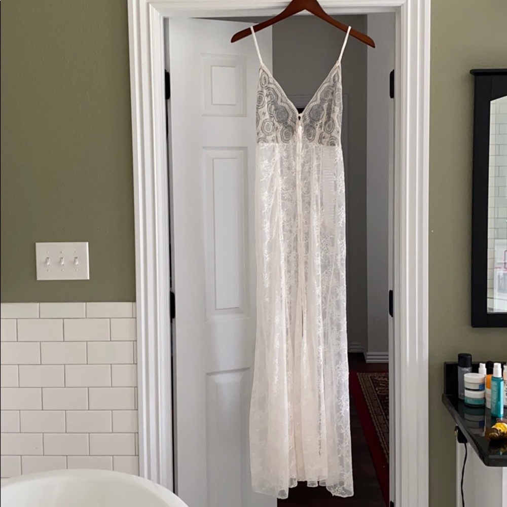 Intimately free people next to your sheer dress